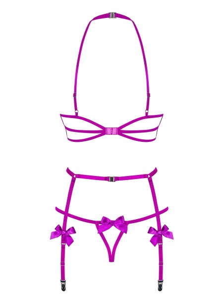 Obsessive sexy completino intimo aperto porpora collezione Delishya
