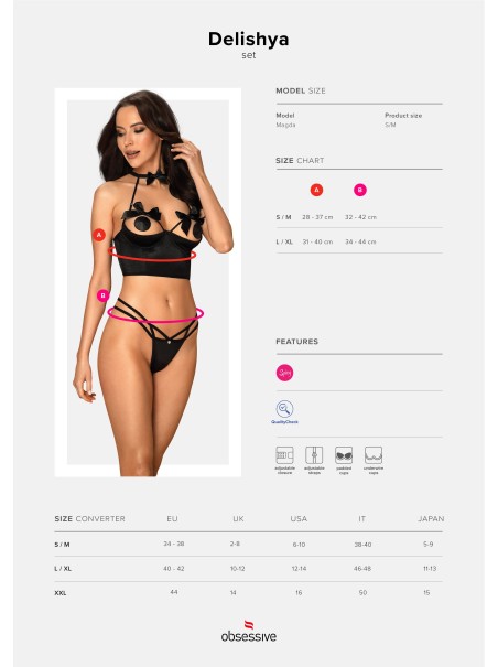 Obsessive Lingerie sexy completino intimo aperto collezione Delishya