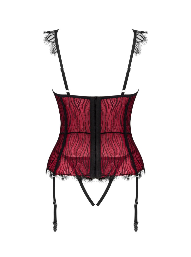 Obsessive sexy corsetto coppe aperte e perizoma aperto Denissa