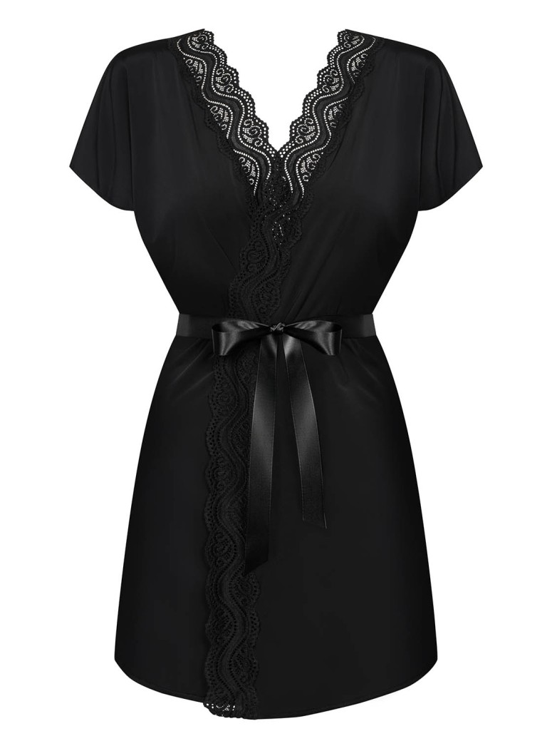 Obsessive vestaglia con inserti in pizzo e cintura collezione Diyosa