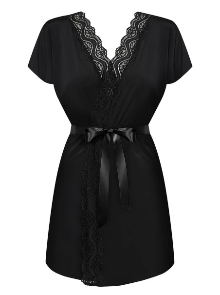 Obsessive vestaglia con inserti in pizzo e cintura collezione Diyosa