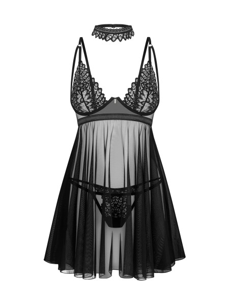 Obsessive sexy babydoll con perizoma e choker collezione Donarella Obsessive sexy babydoll con perizoma e choker collezione Donarella