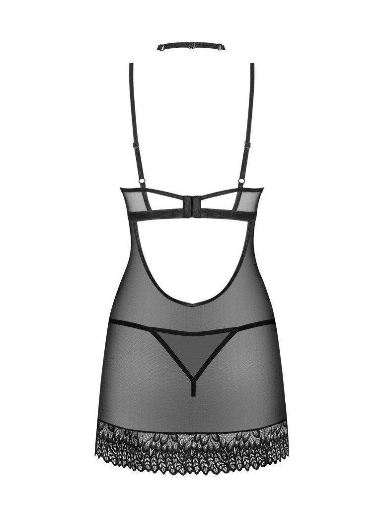 Obsessive Lingerie chemise con perizoma e choker collezione Donarella