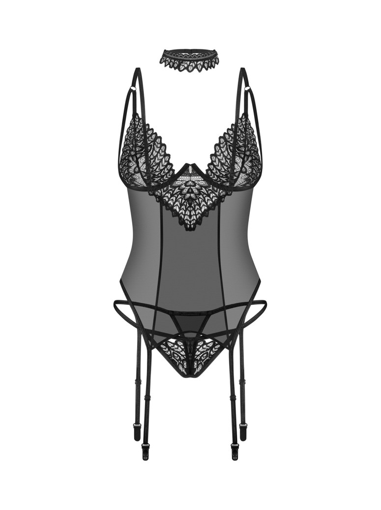 Obsessive sexy corsetto con perizoma e choker collezione Donarella
