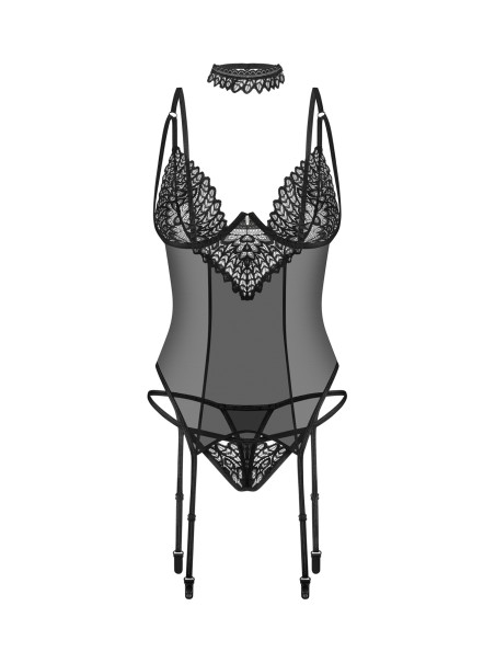 Obsessive sexy corsetto con perizoma e choker collezione Donarella Obsessive sexy corsetto con perizoma e choker collezione Donarella
