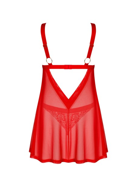 Obsessive babydoll in pizzo rosso con cuoricino in metallo Elianes Obsessive babydoll in pizzo rosso con cuoricino in metallo Elianes