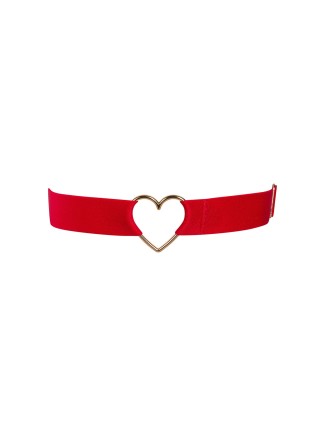 Obsessive Lingerie giarrettiera rossa con cuore in metallo Elianes 2