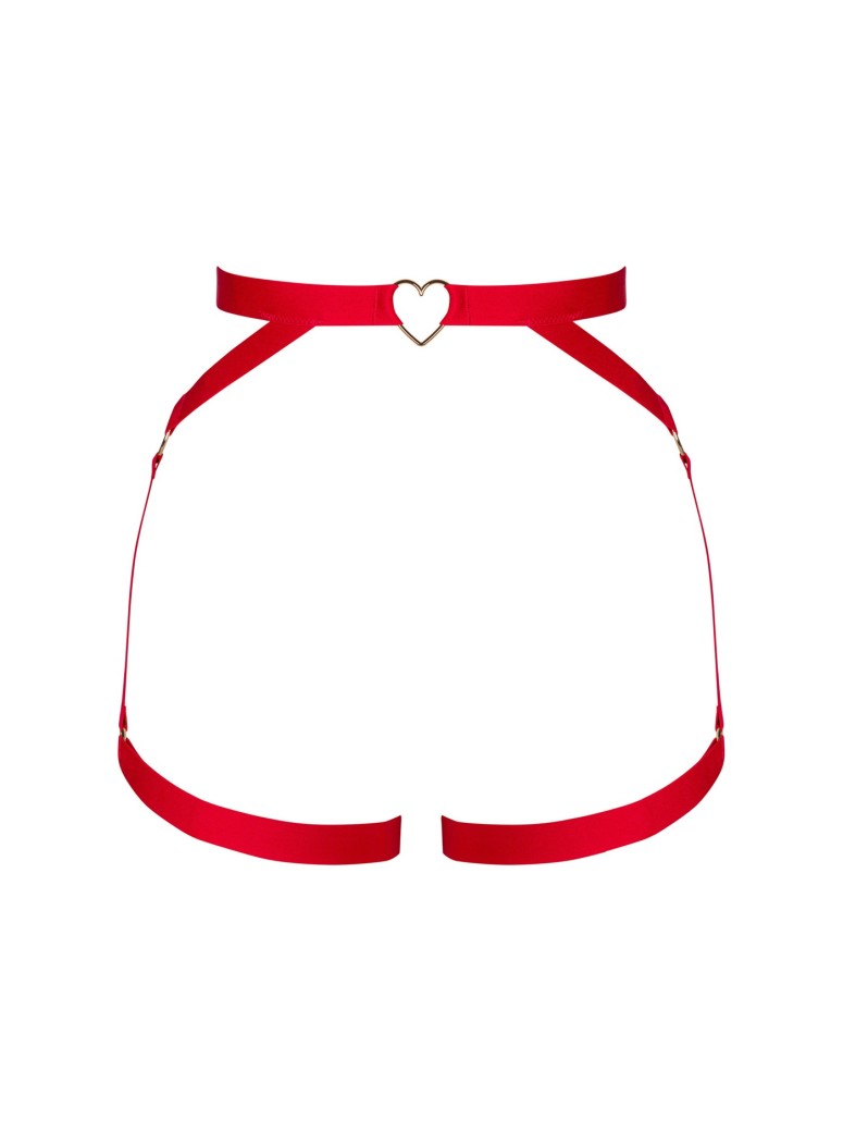 Obsessive Lingerie harness rosso con stringhe regolabili Elianes