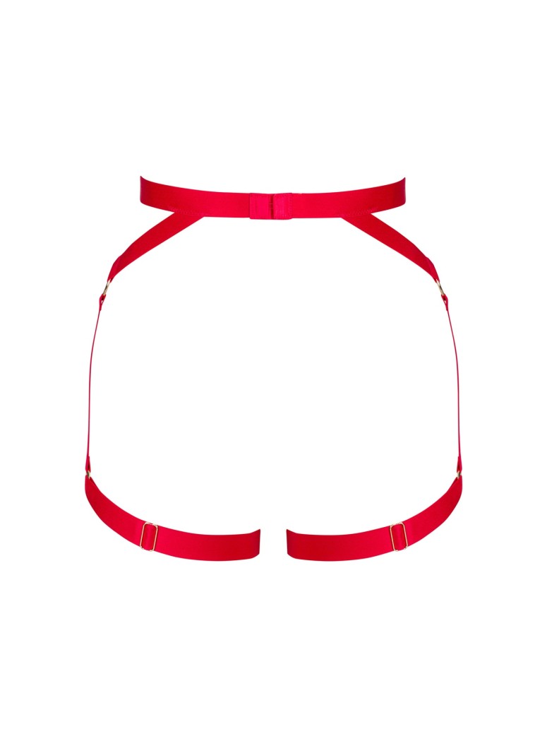 Obsessive Lingerie harness rosso con stringhe regolabili Elianes