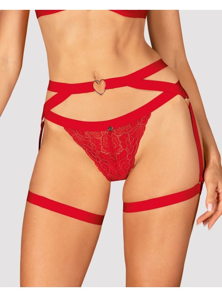 Obsessive Lingerie harness rosso con stringhe regolabili Elianes Obsessive Lingerie harness rosso con stringhe regolabili Elianes
