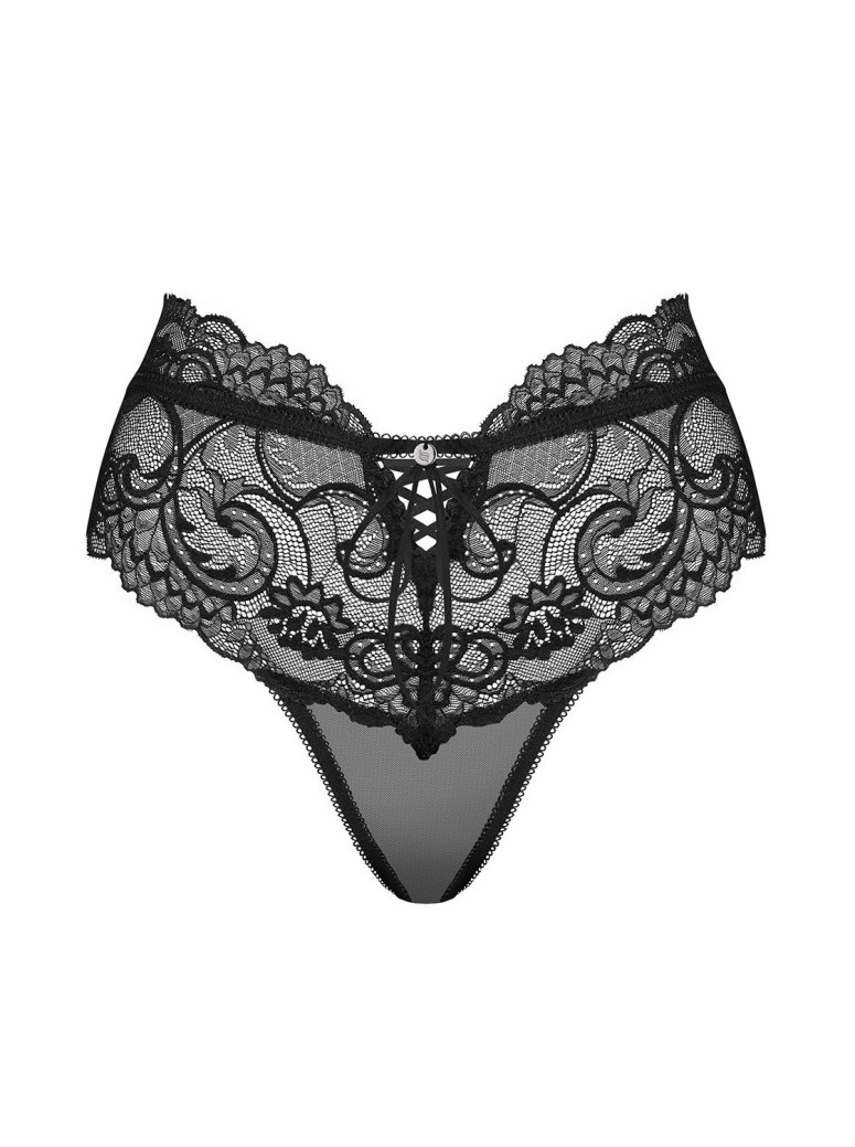 Obsessive mutandine a vita alta in pizzo nero collezione Elizenes