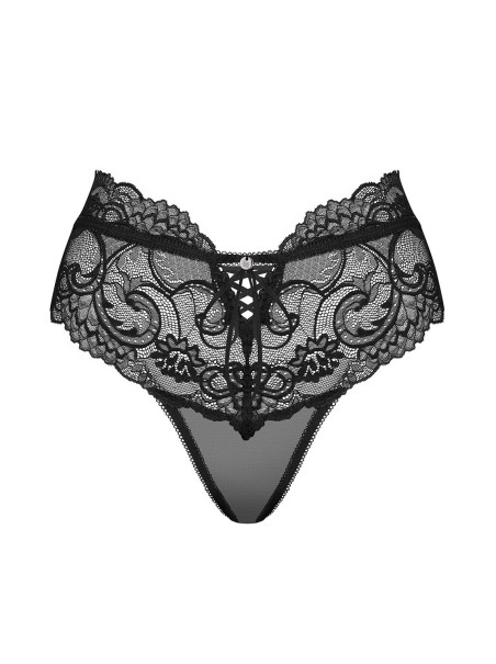 Obsessive mutandine a vita alta in pizzo nero collezione Elizenes