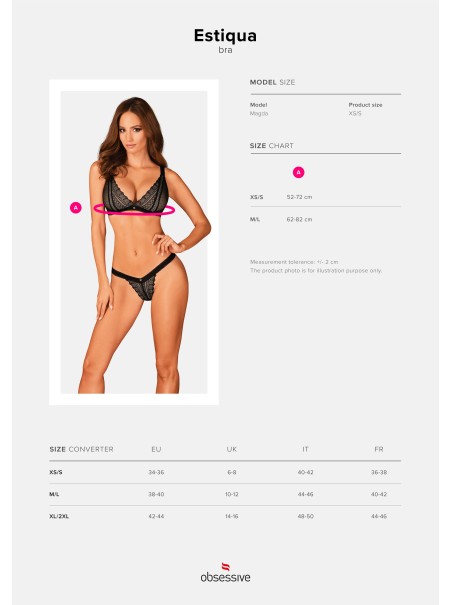 Obsessive Lingerie sexy reggiseno in pizzo collezione Estiqua