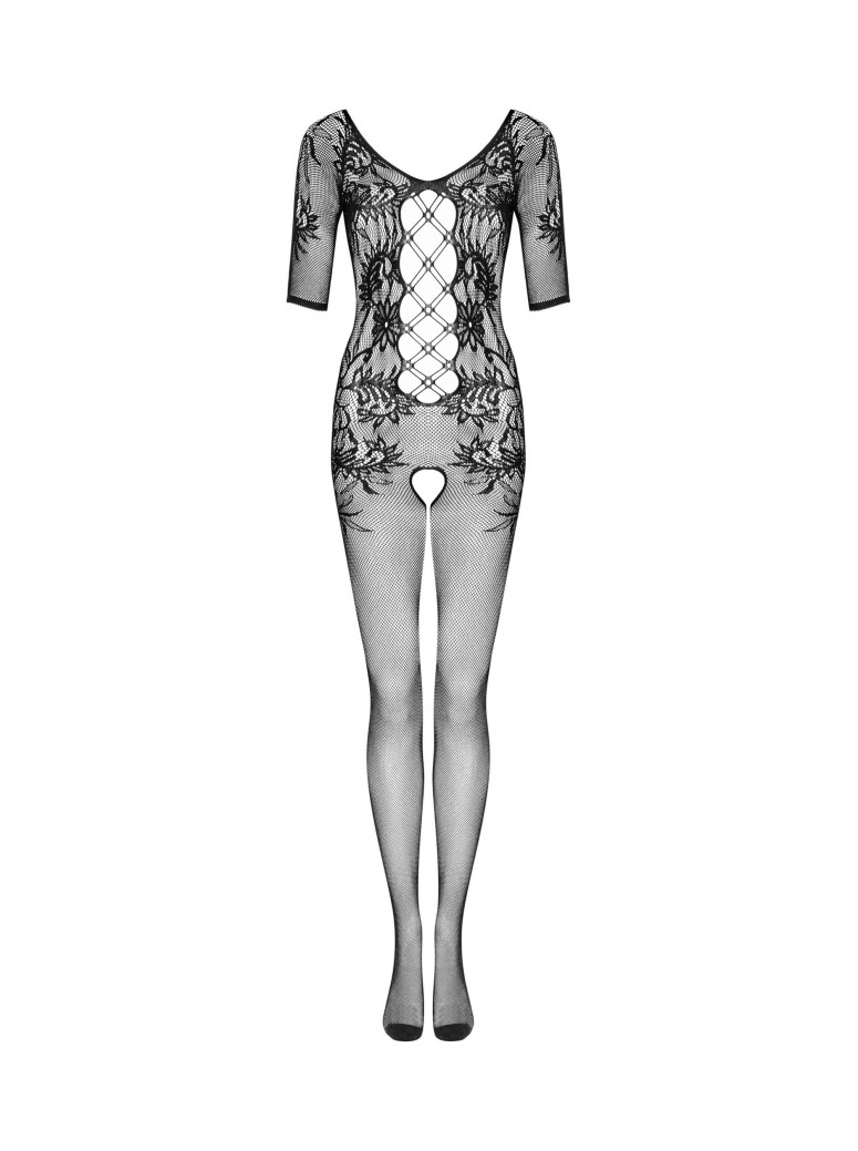 Obsessive sexy bodystocking aperta con decori floreali Obsessive F238