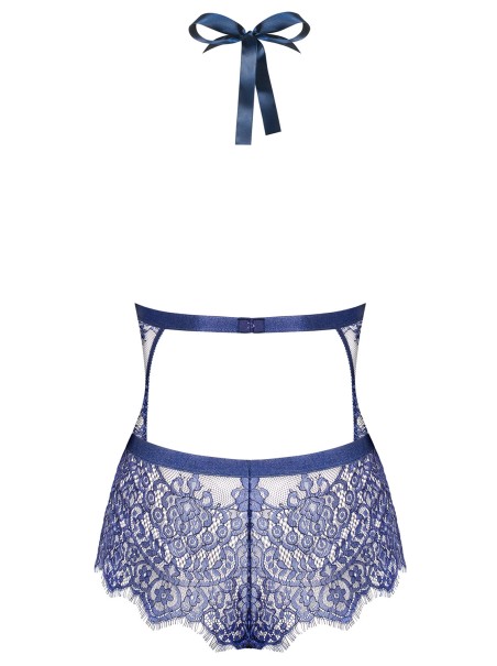 Obsessive Lingerie elegante body in pizzo blu collezione Flowlace Obsessive Lingerie elegante body in pizzo blu collezione Flowlace