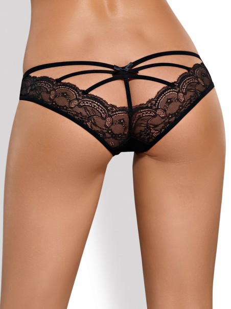 Obsessive Lingerie sexy mutandine in pizzo nero collezione Frivolla