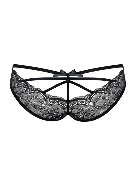 Obsessive Lingerie sexy mutandine in pizzo nero collezione Frivolla