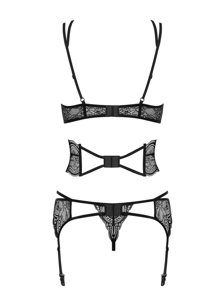 Obsessive lingerie set con reggicalze e stringivita collezione Frivolla