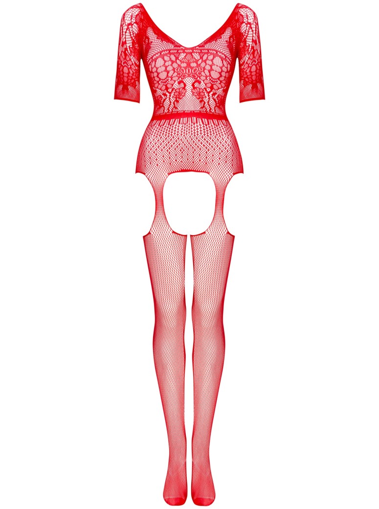 Beauty Night Lingerie sexy bodystocking rossa aperta Courtney