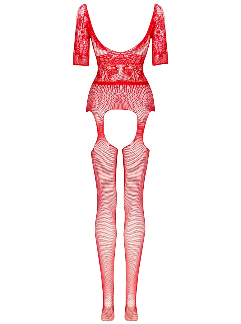 Beauty Night Lingerie sexy bodystocking rossa aperta Courtney