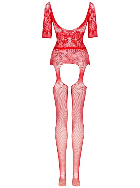 Beauty Night Lingerie sexy bodystocking rossa aperta Courtney