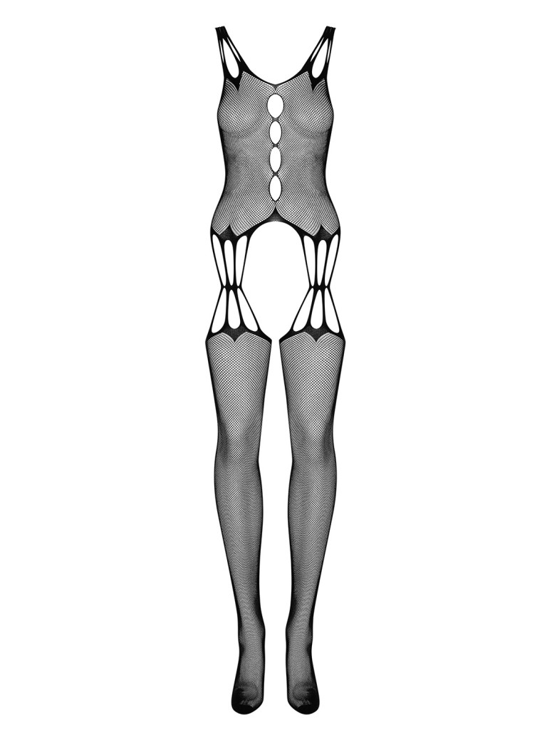 Obsessive sexy bodystocking aperta in morbida microrete G321