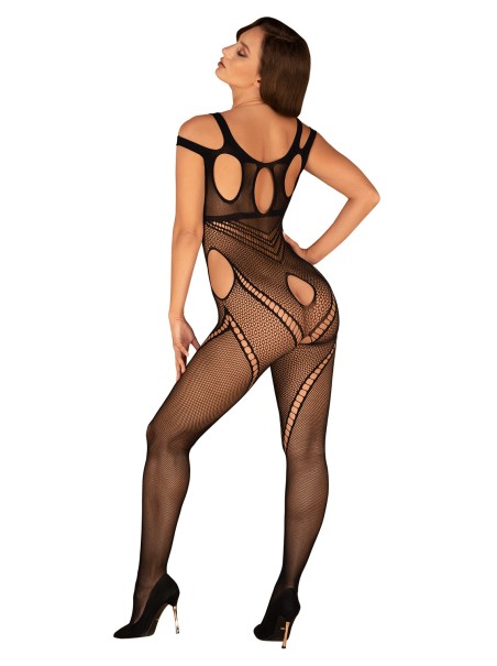 Obsessive Lingerie sexy bodystocking aperta in microrete G322
