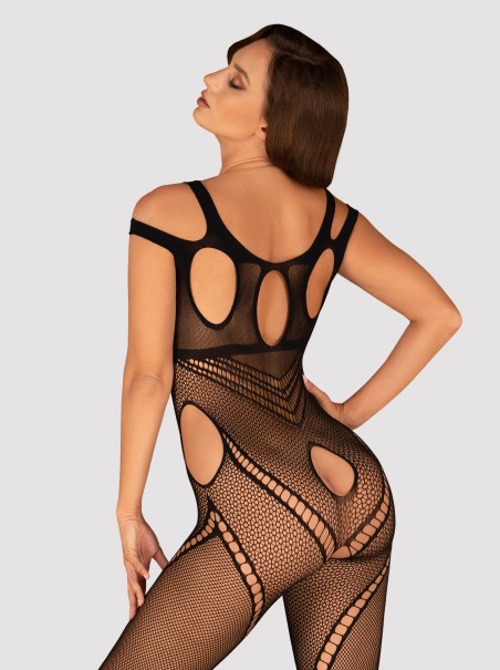 Obsessive Lingerie sexy bodystocking aperta in microrete G322