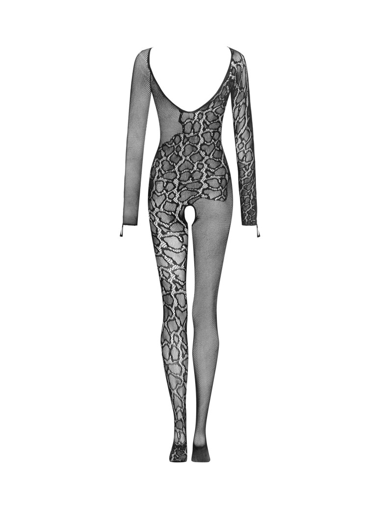 Obsessive Lingerie bodystocking aperta con motivo animalier Obsessive G326