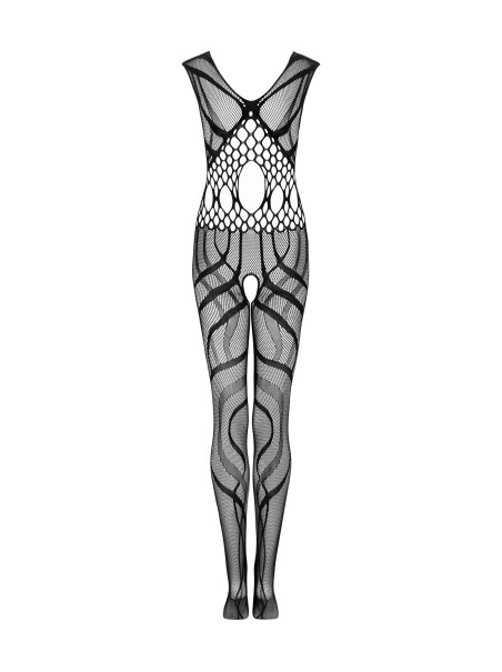 Obsessive Lingerie sexy bodystocking aperta in microrete con decori G328