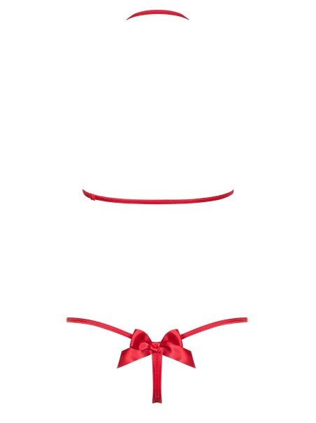 Obsessive Lingerie sexy body in tulle e raso rosso Giftella Obsessive Lingerie sexy body in tulle e raso rosso Giftella