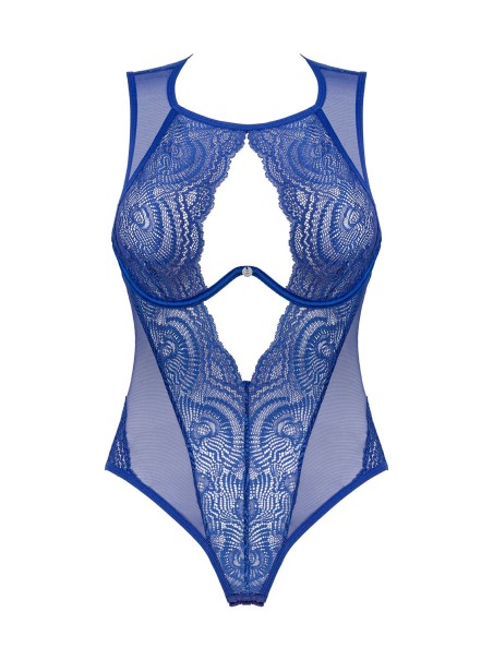 Obsessive elegante body in pizzo blu con ferretto collezione Giselia Obsessive elegante body in pizzo blu con ferretto collezione Giselia