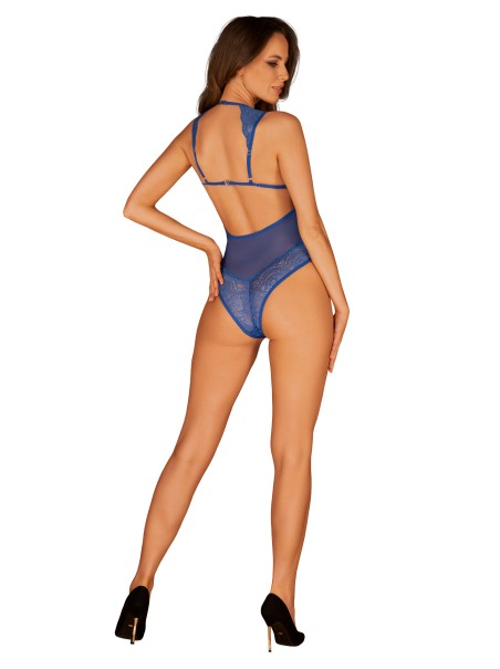 Obsessive elegante body in pizzo blu con ferretto collezione Giselia Obsessive elegante body in pizzo blu con ferretto collezione Giselia