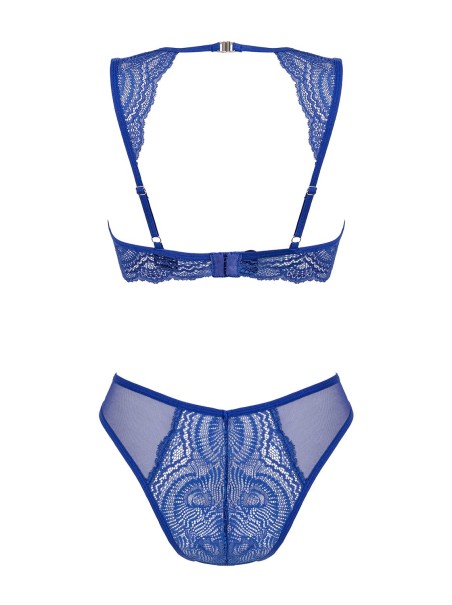 Obsessive completino intimo in elegante pizzo blu collezione Giselia