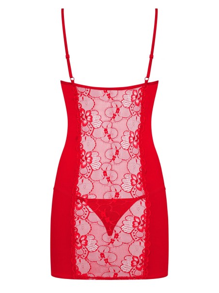 Obsessive Lingerie chemise con perizoma rossa collezione Heartina Obsessive Lingerie chemise con perizoma rossa collezione Heartina