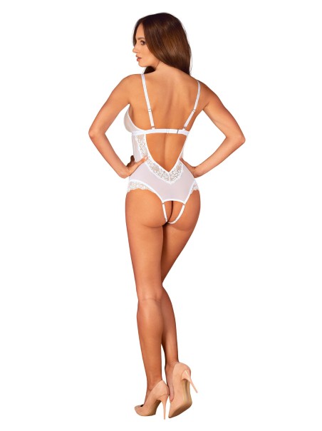 Obsessive Lingerie  sexy body bianco aperto collezione Heavenlly Obsessive Lingerie  sexy body bianco aperto collezione Heavenlly