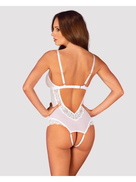 Obsessive Lingerie  sexy body bianco aperto collezione Heavenlly Obsessive Lingerie  sexy body bianco aperto collezione Heavenlly