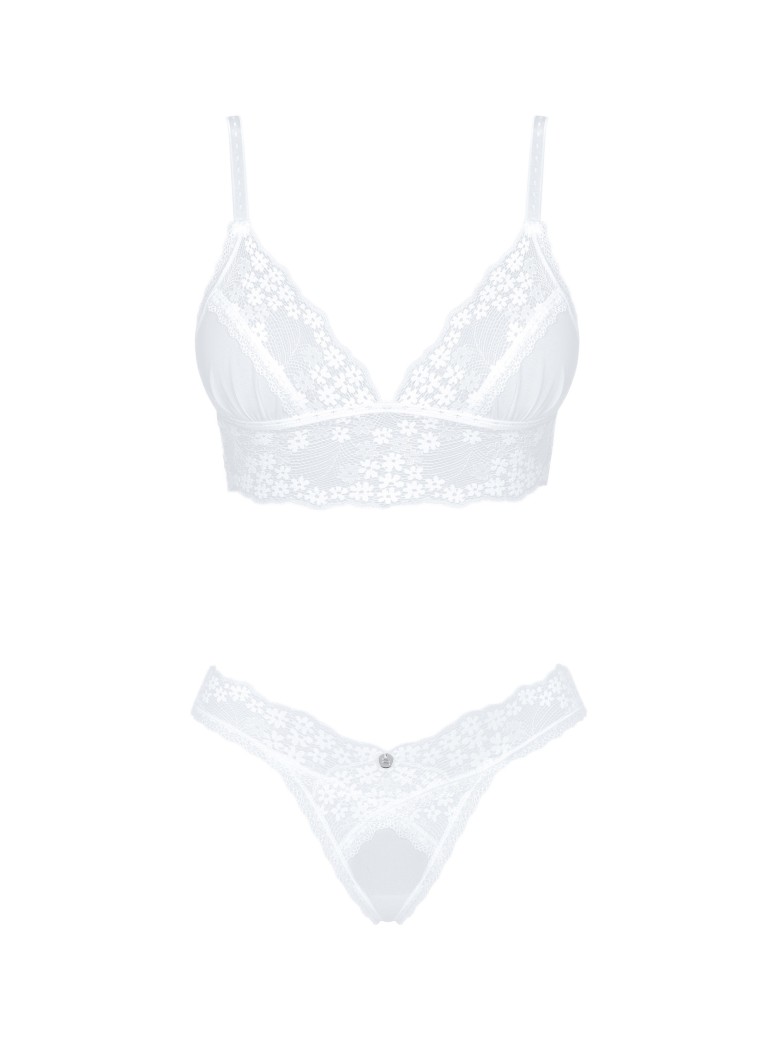Obsessive Lingerie sexy completino in pizzo bianco collezione Heavenlly