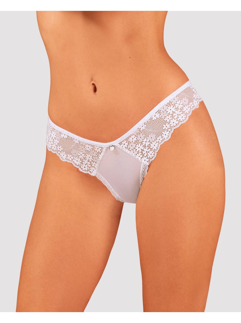 Obsessive Lingerie brasiliana in pizzo bianco collezione Heavenlly