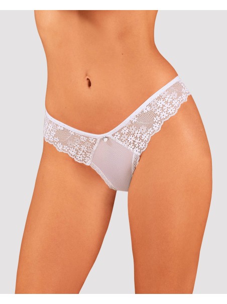 Obsessive Lingerie brasiliana in pizzo bianco collezione Heavenlly Obsessive Lingerie brasiliana in pizzo bianco collezione Heavenlly
