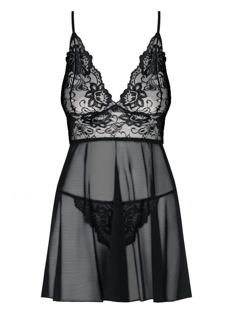 Obsessive Lingerie elegante babydoll con perizoma collezione Idillia
