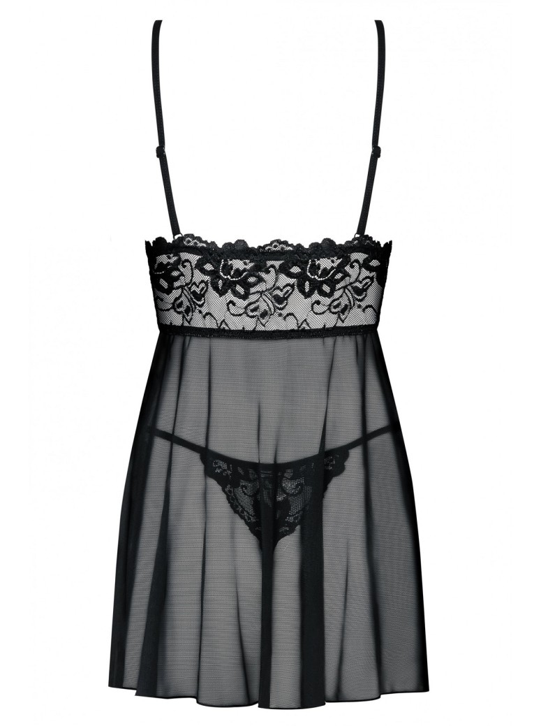 Obsessive Lingerie elegante babydoll con perizoma collezione Idillia