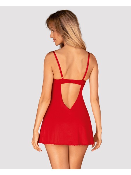 Obsessive Lingerie sexy chemise rossa con perizoma collezione Ingridia Obsessive Lingerie sexy chemise rossa con perizoma collezione Ingridia
