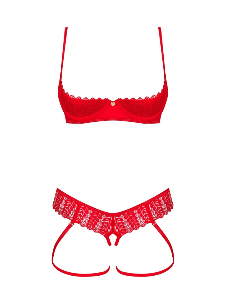 Obsessive Lingerie audace completino rosso aperto collezione Ingridia