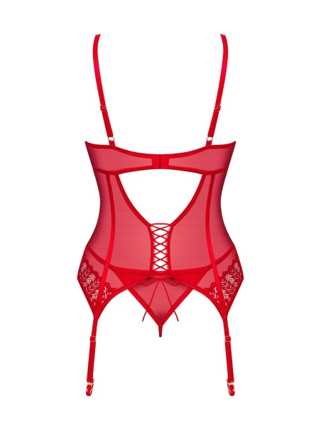Obsessive Lingerie corsetto rosso con perizoma collezione Ingridia Obsessive Lingerie corsetto rosso con perizoma collezione Ingridia