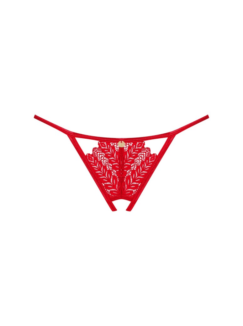 Obsessive Lingerie sexy perizoma rosso aperto collezione Ingridia