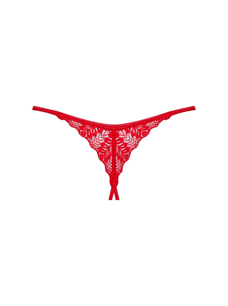 Obsessive Lingerie sexy perizoma rosso aperto collezione Ingridia