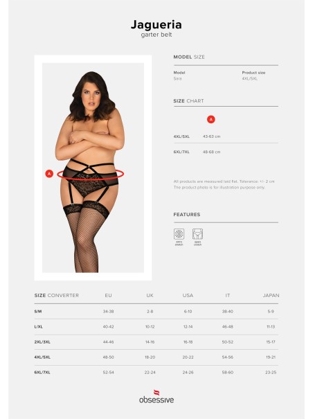 Obsessive Lingerie sexy reggicalze aperto misura Curvy fino a 7XL Jagueria Obsessive Lingerie sexy reggicalze aperto misura Curvy fino a 7XL Jagueria