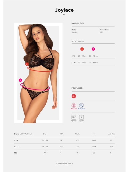 Obsessive Lingerie completino intimo coordinato Joylace