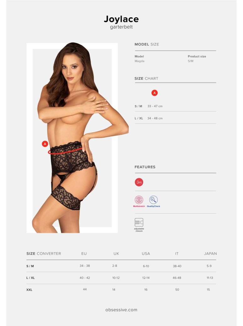 Obsessive Lingerie reggicalze in pizzo Joylace